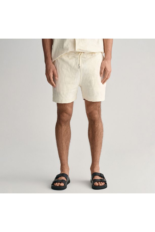 Erkek Krem Relaxed Fit Şort - 5