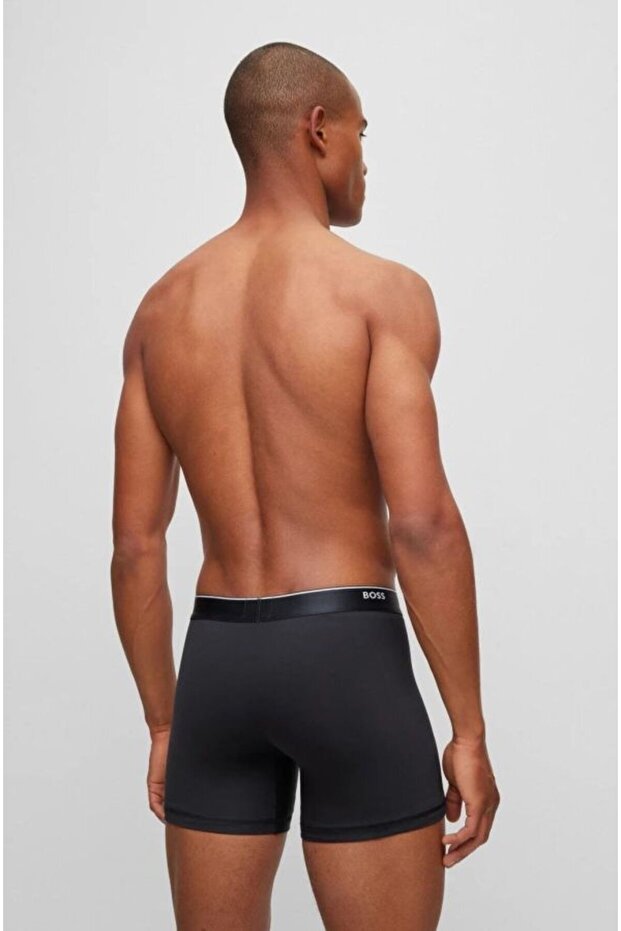 Regular Fit 3lü Erkek Boxer Siyah - 2