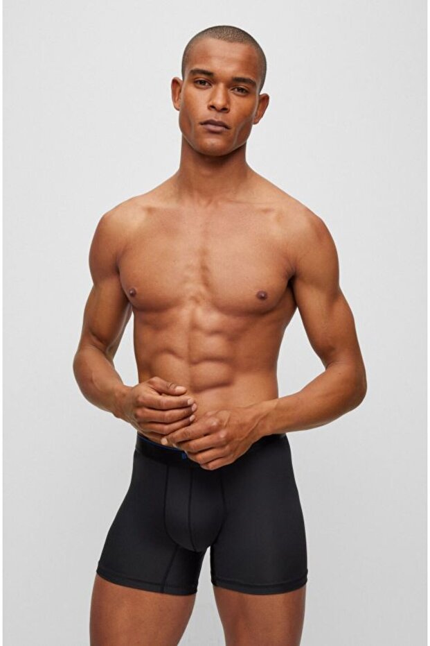 Regular Fit 3lü Erkek Boxer Siyah - 6