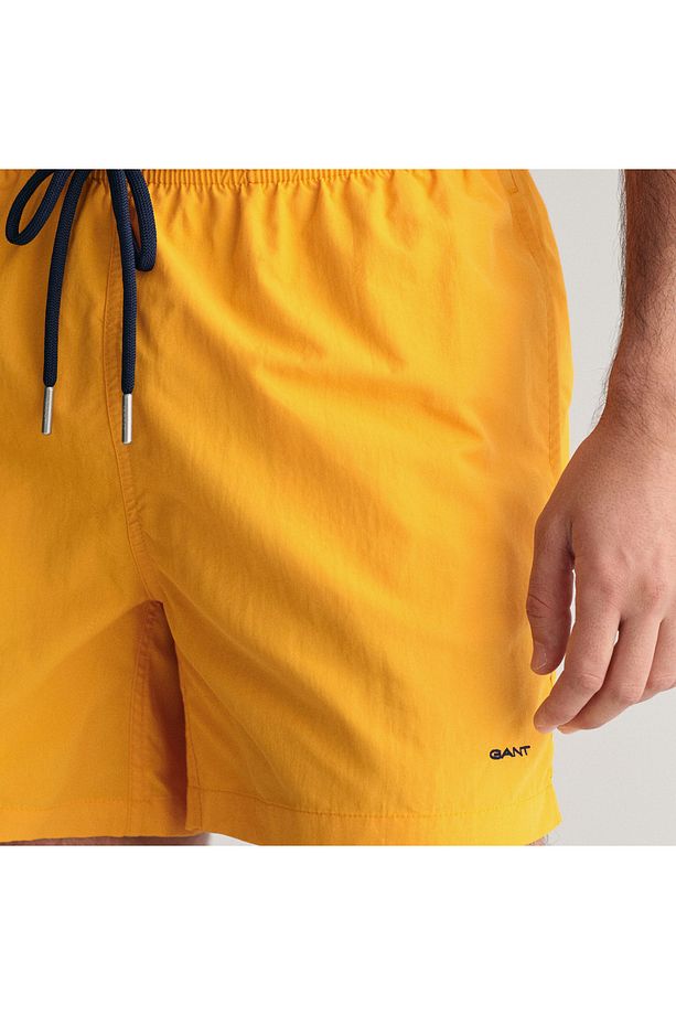 Erkek Sarı Regular Fit Logolu Mayo Şort - 5