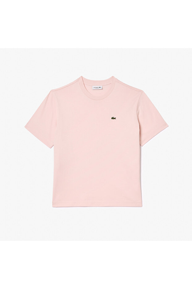 Kadın Relaxed Fit Bisiklet Yaka Pembe T-Shirt - 4