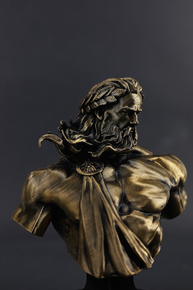 Zeus - Figür / Büst - Bronz - 12cm - 5