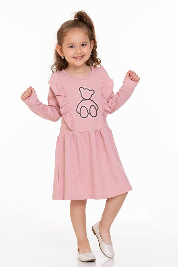 Fitilli Ayıcıklı Elbise - 1