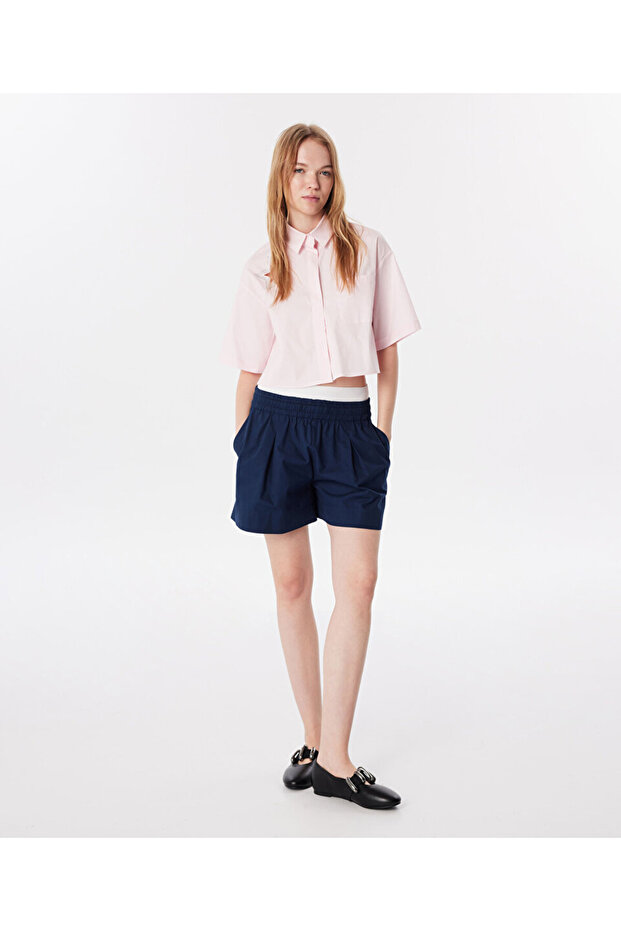 Kontrast bel detaylı şort - 1