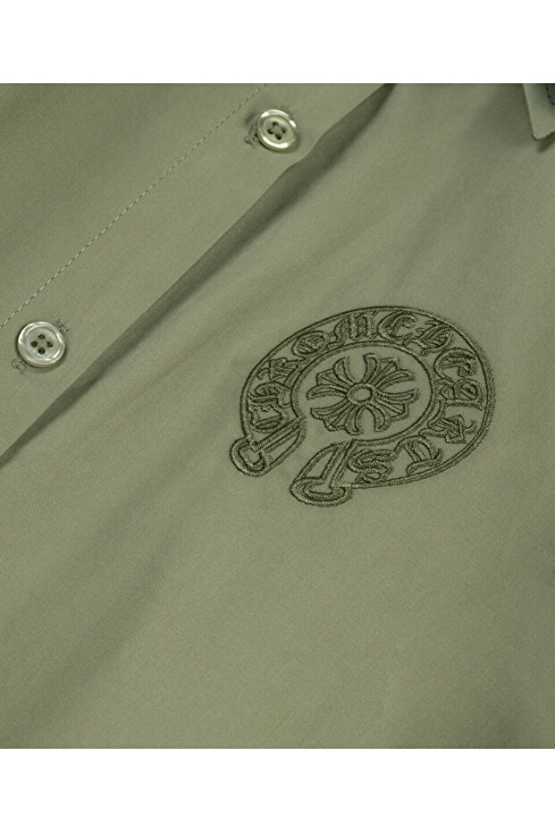 Nakışlı crop gömlek - 4