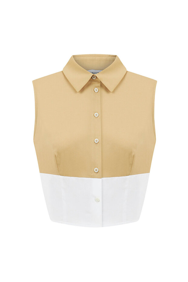 COLORBLOCK CROP GÖMLEK - 3