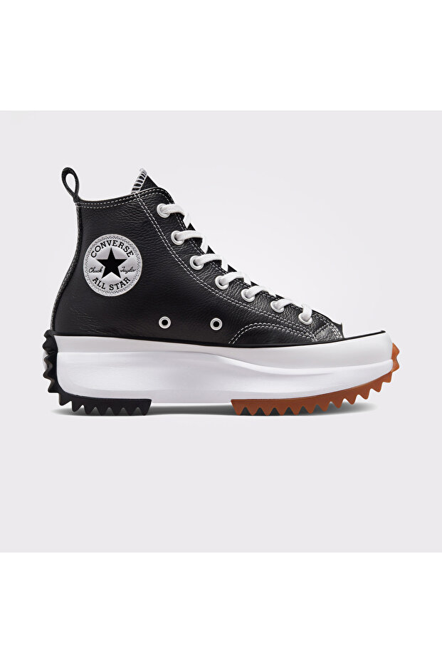 حذاء رياضي Run Star Hike ذو نعل سميك من الجلد باللون الأسود للجنسين