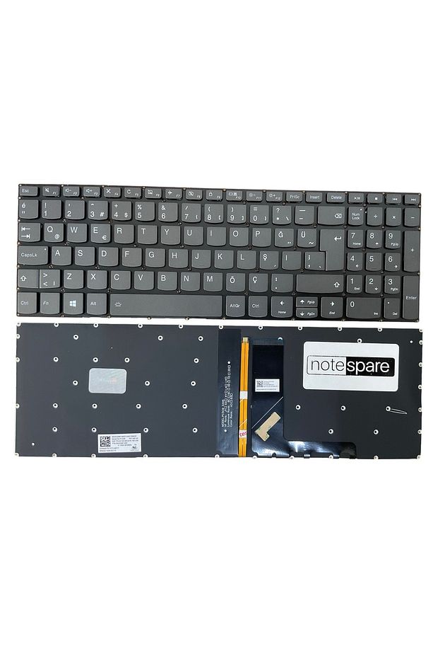 Lenovo V15-ADA 82C7800TTF08 Uyumlu Klavye Işıklı Füme TR Power Tuşsuz Versiyon - 1