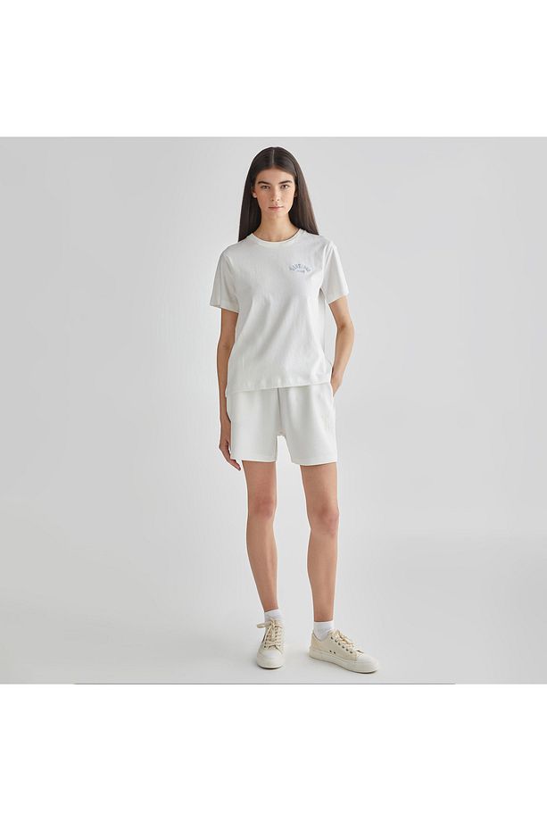 Kadın Krem Regular Fit Şort - 1