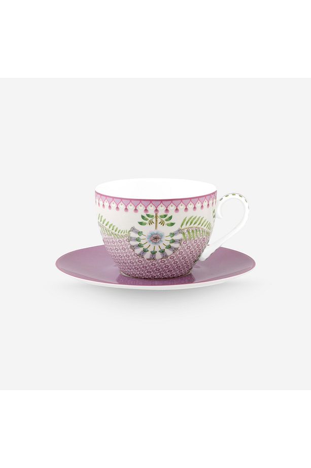 Lily & Lotus Mor Porselen Çay Fincanı 280 ml - 1