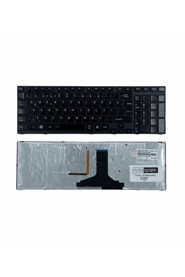 Toshiba ile Uyumlu Satellite P755-12N, P755-12P, P755-12Q Notebook Klavye Işıklı Siyah TR - 1