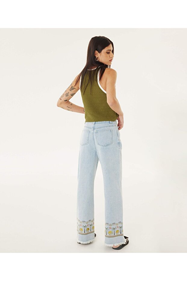 Kontrast renkli triko - 6