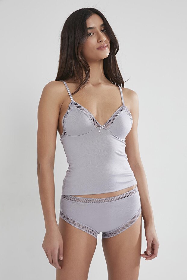 Combed Cotton Athlete Panties Women's Underwear Set - 305 Royal
