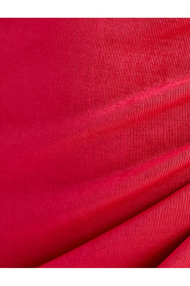 Mini Elbise Kolsuz Kruvaze Halter Yaka Drape Detaylı Astarlı - 6