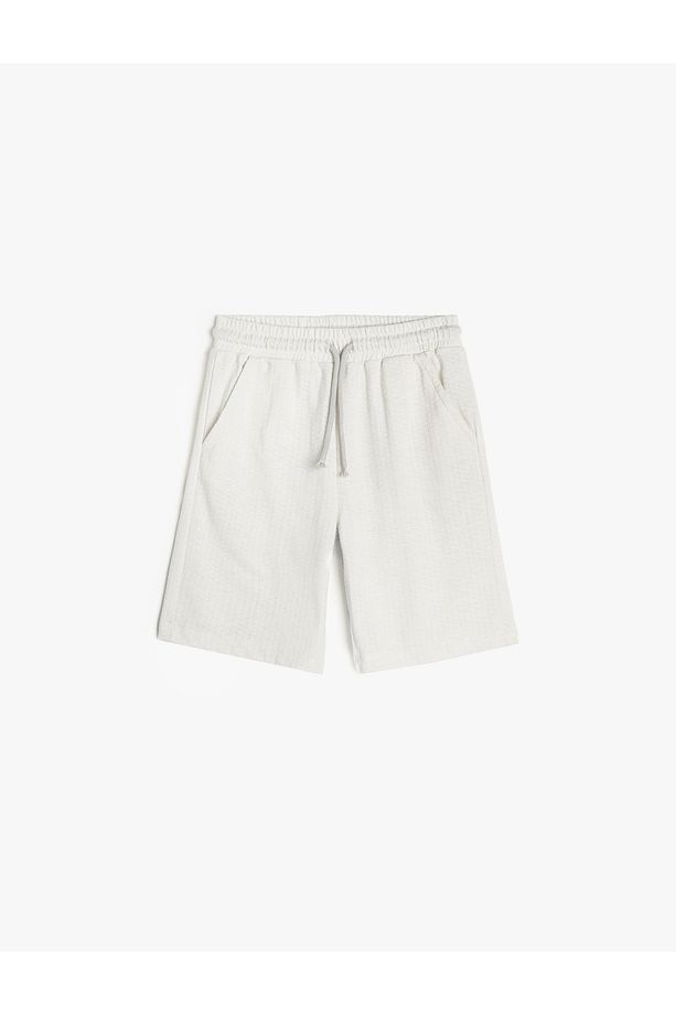 Basic Şort Beli Bağlamalı Pamuk Karışımlı - 3