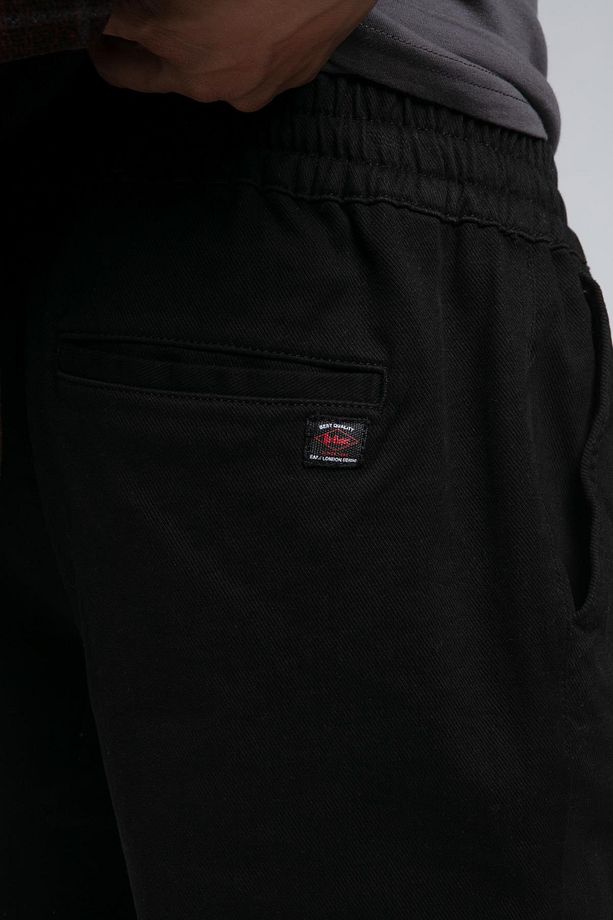 Jogger Erkek Dokuma Pantolon Siyah - 3