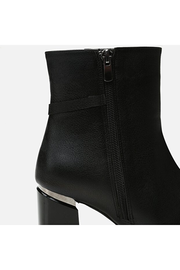 Siyah Kadın Topuklu Bot - 8