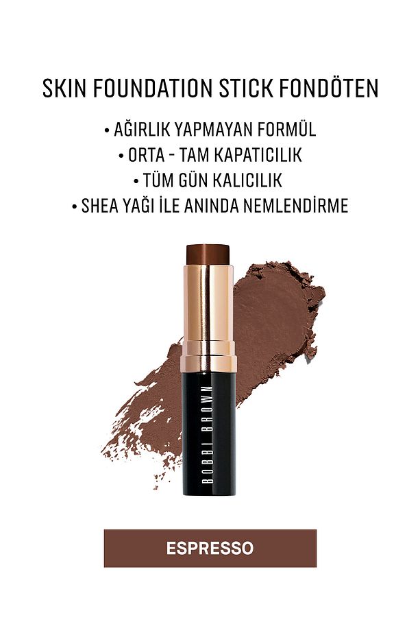 Skin Foundation Stick - Taşınabilir Nemlendirici Stick Fondöten 9g - Espresso - 1
