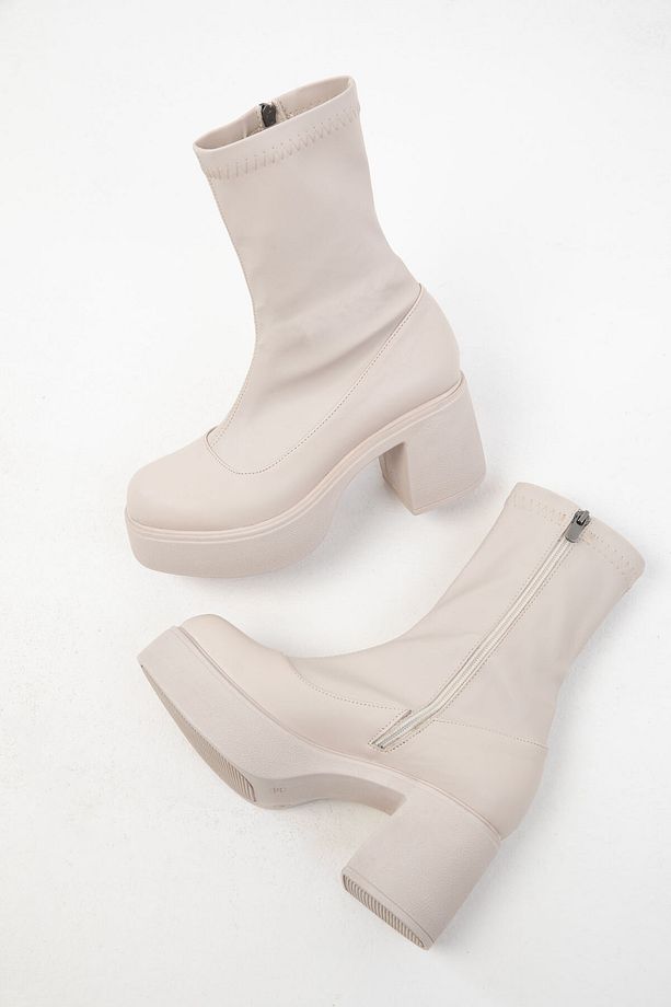 Bej Kadın Bot & Bootie 19954 - 4