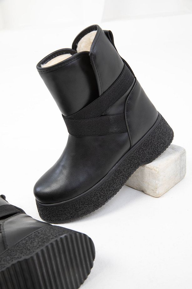 Siyah Kadın Bot & Bootie 18480 - 4
