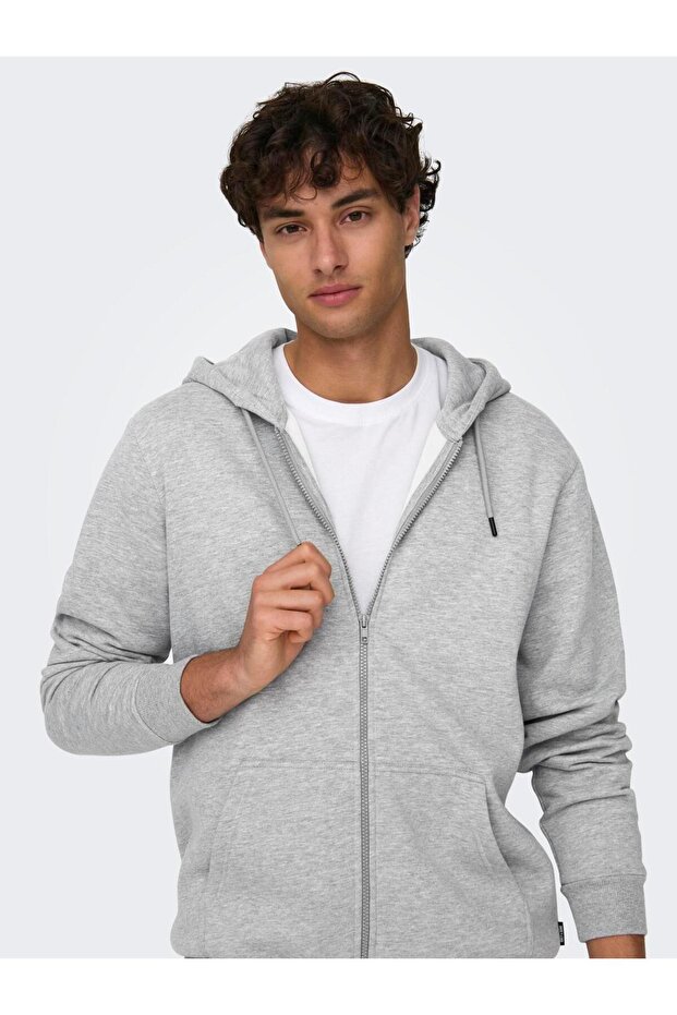 Erkek Gri Sweatshirt - 3