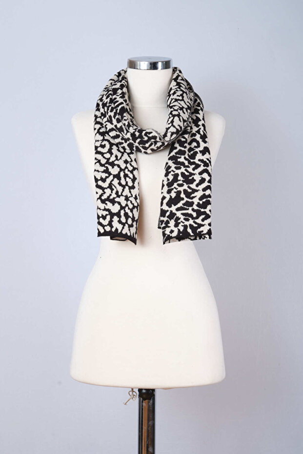 وشاح تريكو بنقشة الفهد - 3