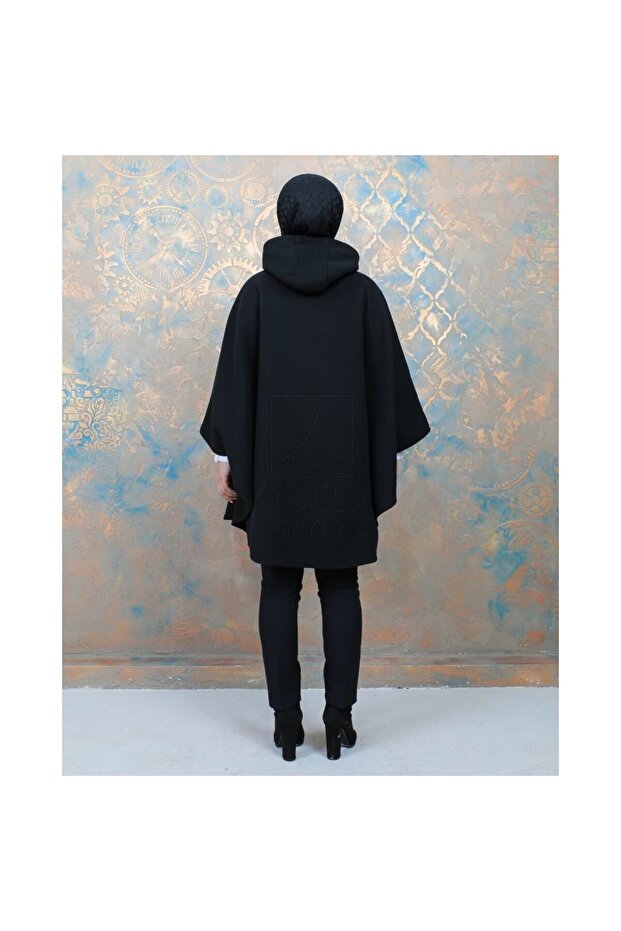 Panço Örme Kaşe  oversize -siyah - 2