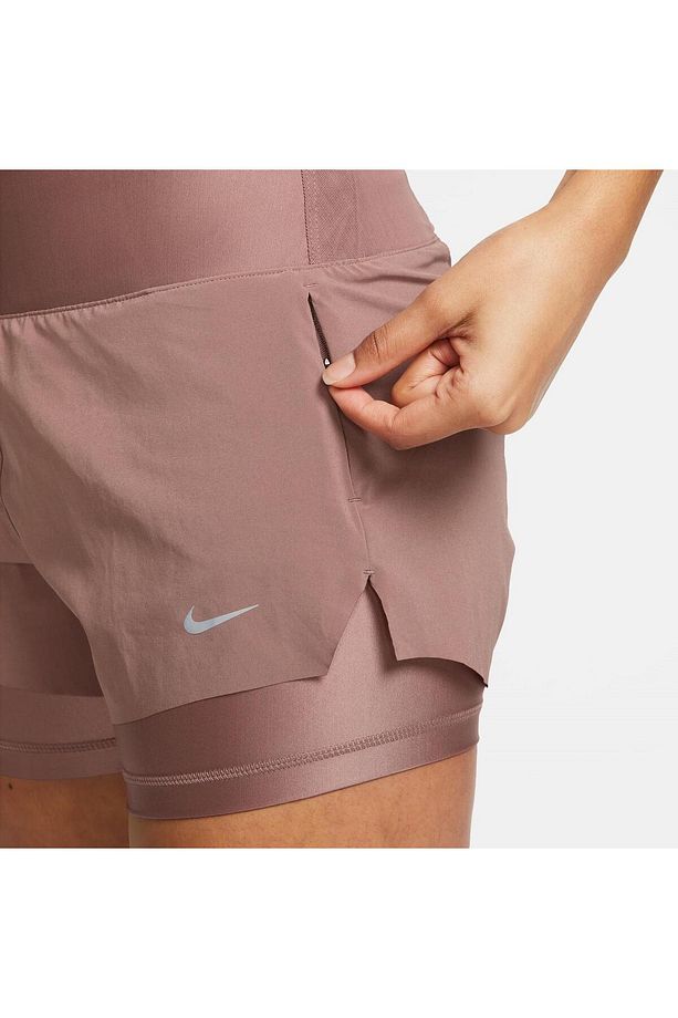 Dri-Fit Swift Mid-Rise 8cm (approx.) 2-in-1 Running Kahverengi Kadın Şort - 6