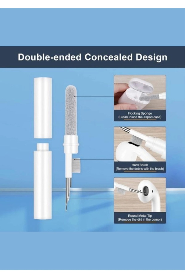 2.nesil Bluetooth Kulaklık Ios Ve Android Uyumlu Yüksek Kalite Kulaklık Temizleme Kiti İkili Set - 4