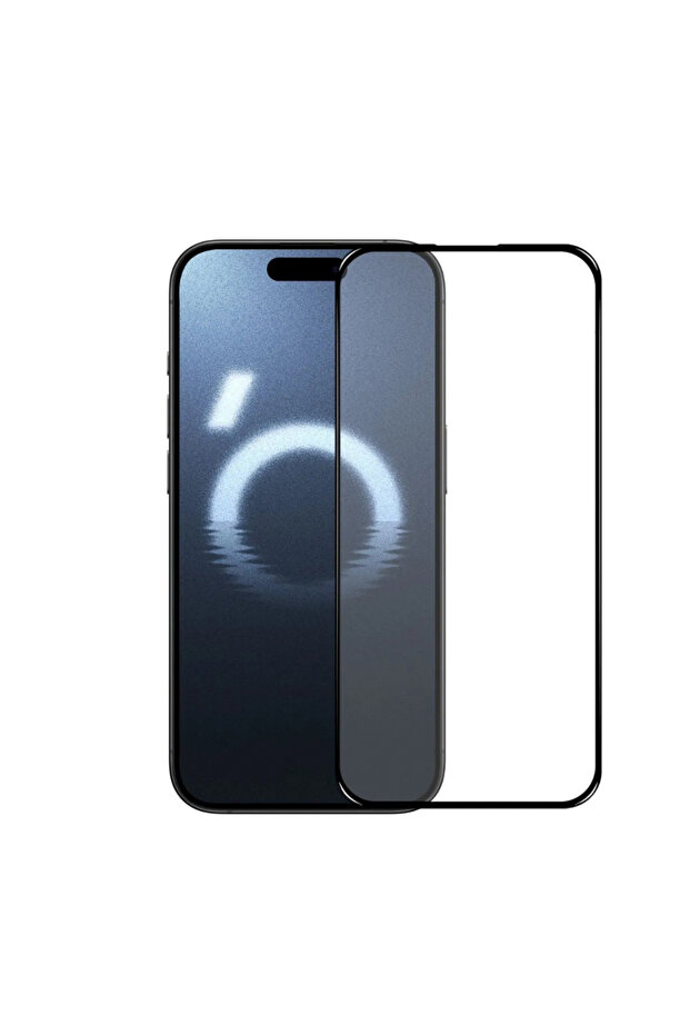 واقي شاشة من الزجاج المقوى بتغطية كاملة مع إطار أسود متوافق مع هاتف Apple iPhone 13 Pro