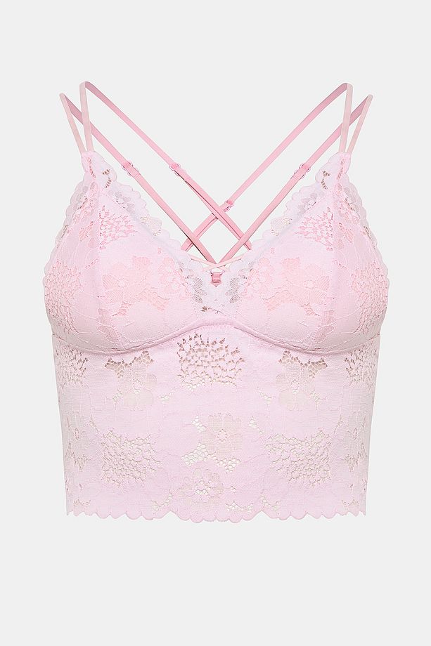 Luna Push Up Destekli Pembe Bralet - 5
