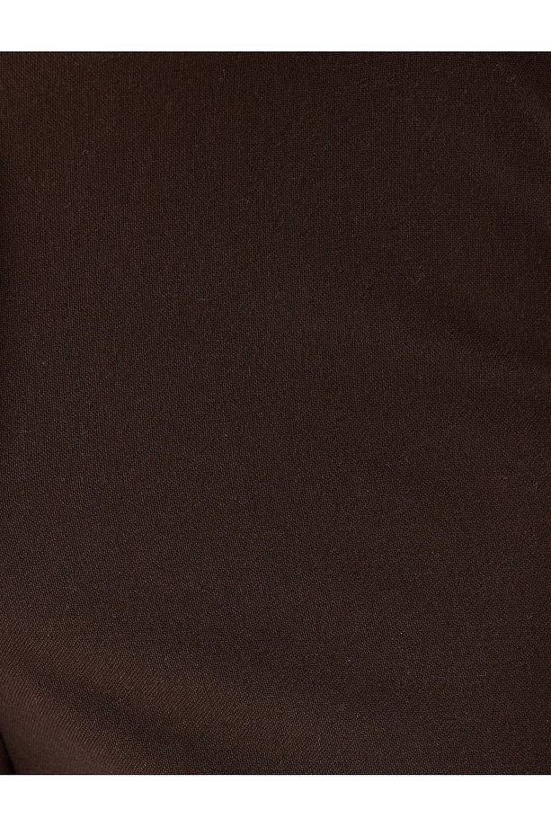 Slim Fit Cepli Kemerli İspanyol Paça Kumaş Pantolon - 6
