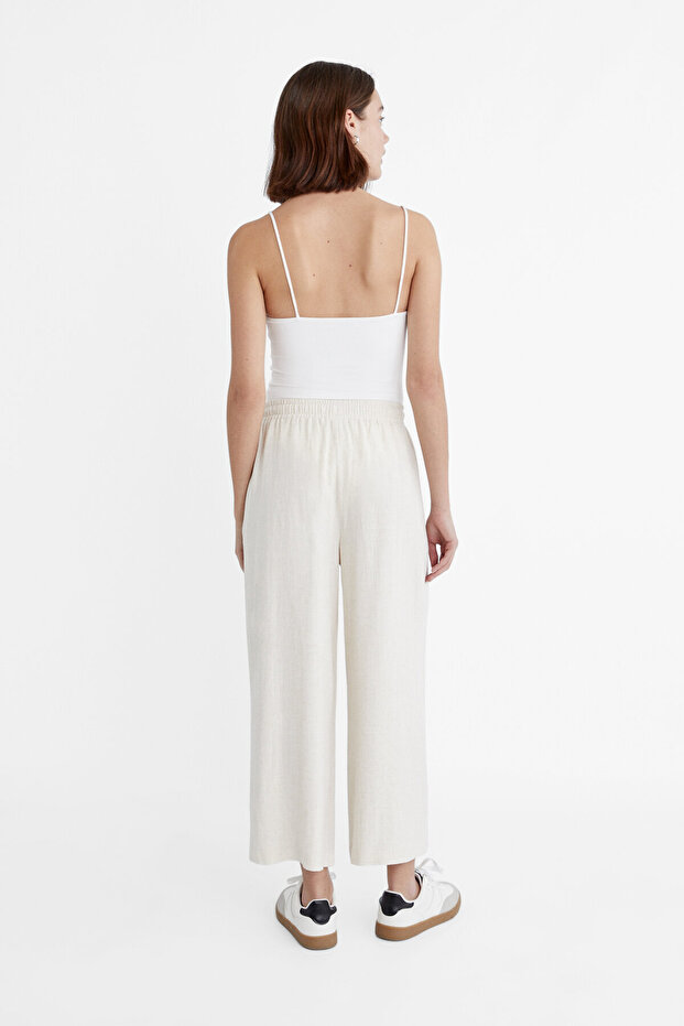 Linen blend culottes - 3
