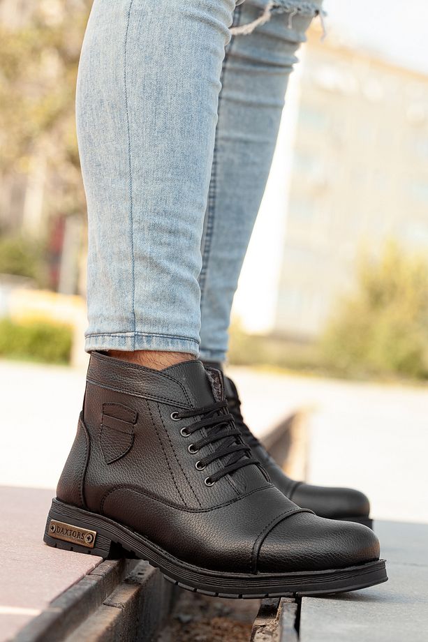 D0401 Unisex Taban Dahil Komple Kürklü Kışlık Kar Botu - 5