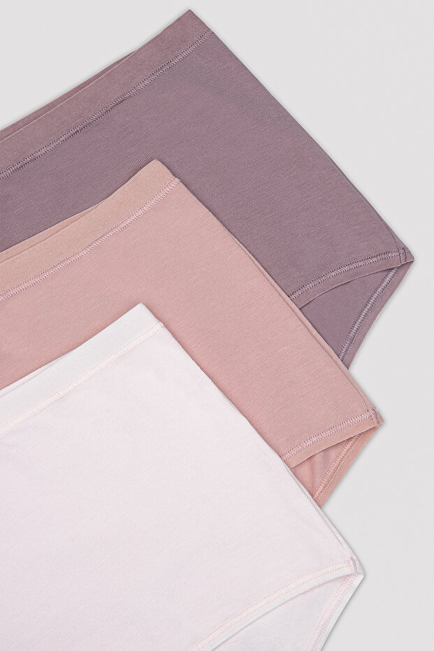 Essentials 3lü Yüksek Bel Slip Külot - 5