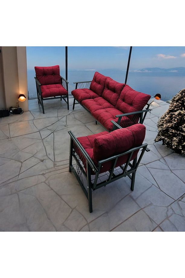Lüx Bahçe Balkon Mobilyası , Koltuk Takımı ,Çay seti 3-1-1 - 3