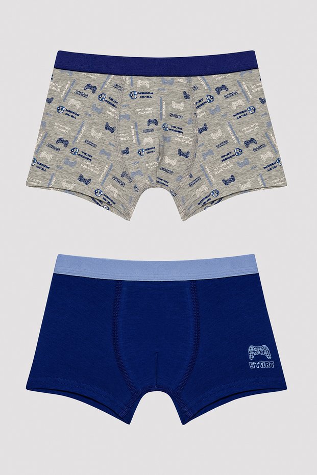 Boy's Game Written Multi-Colored 2-Piece Boxers