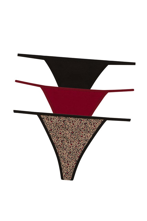 Leopard Floral 3lü String Külot - 1