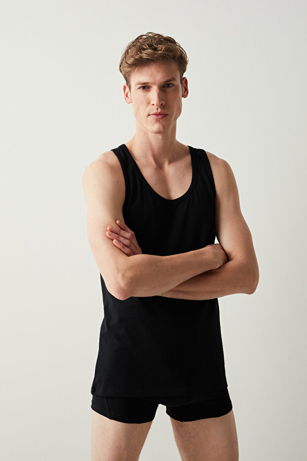 قميص داخلي رجالي متعدد الألوان بحزام سميك مكون من قطعتين - 1