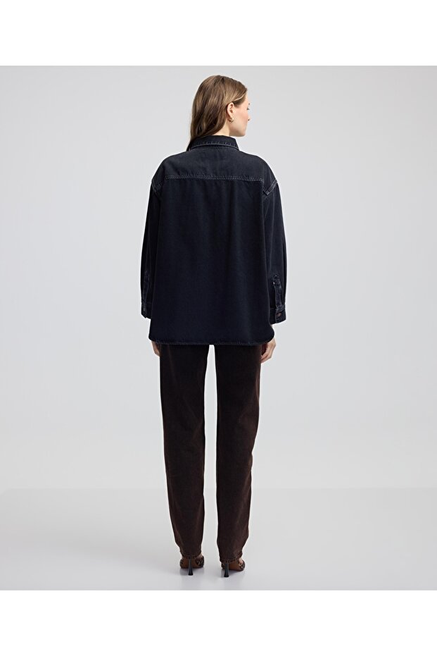 Cepli denim gömlek - 6