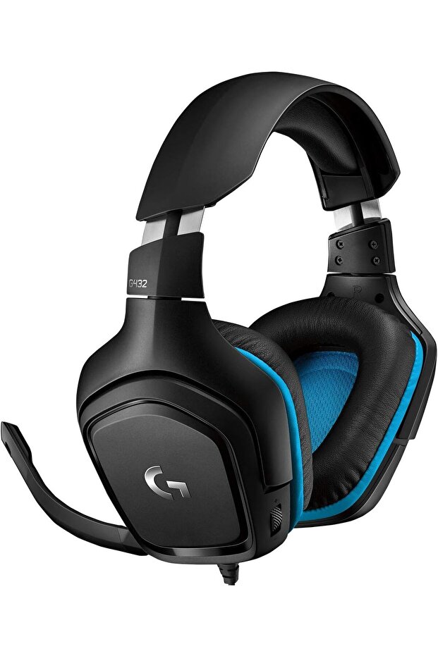 G432 Wired Gaming Headset, 7.1 Surround Sound, Pc/Mac/Xbox One/Ps4/ Switch - Black