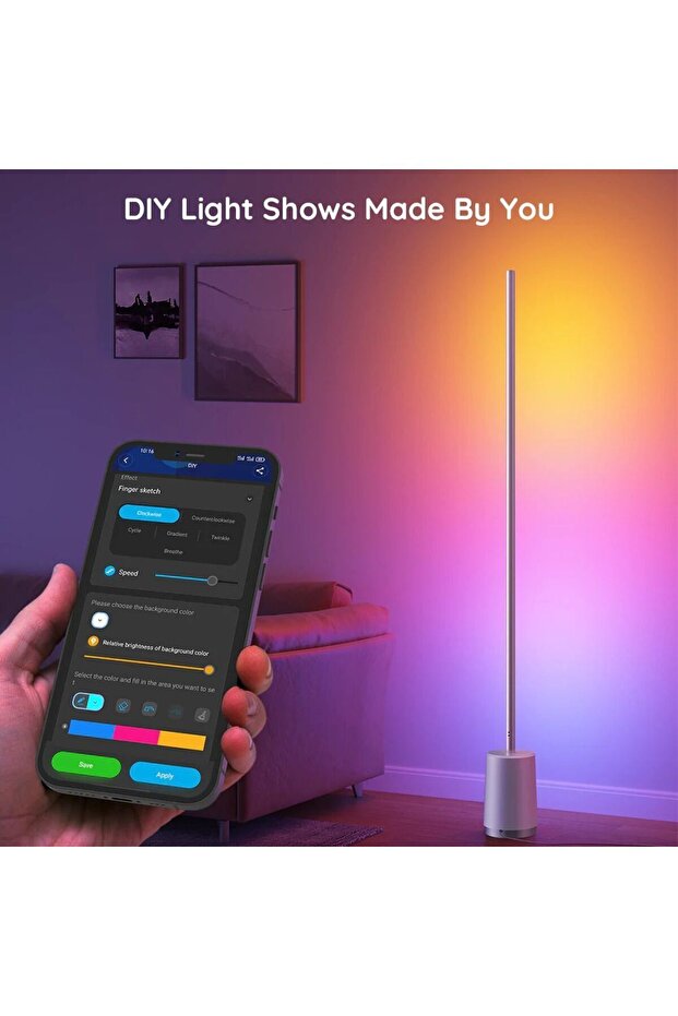 Govee Lyra RGBICWW Corner Floor Lamp - 4