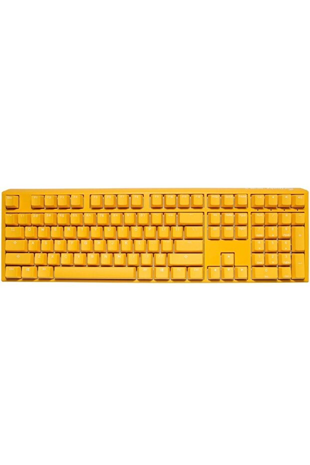 لوحة مفاتيح الألعاب الميكانيكية One 3 Yellow Ducky كاملة الحجم 100% باللون الأحمر الكرزي