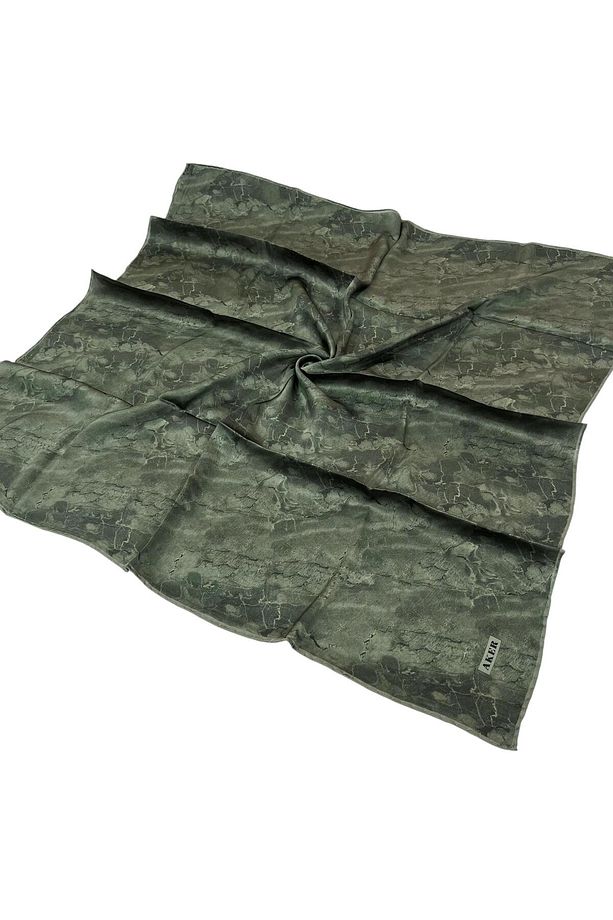 İpek Eşarp - 8925713-952 Haki Twill - 1