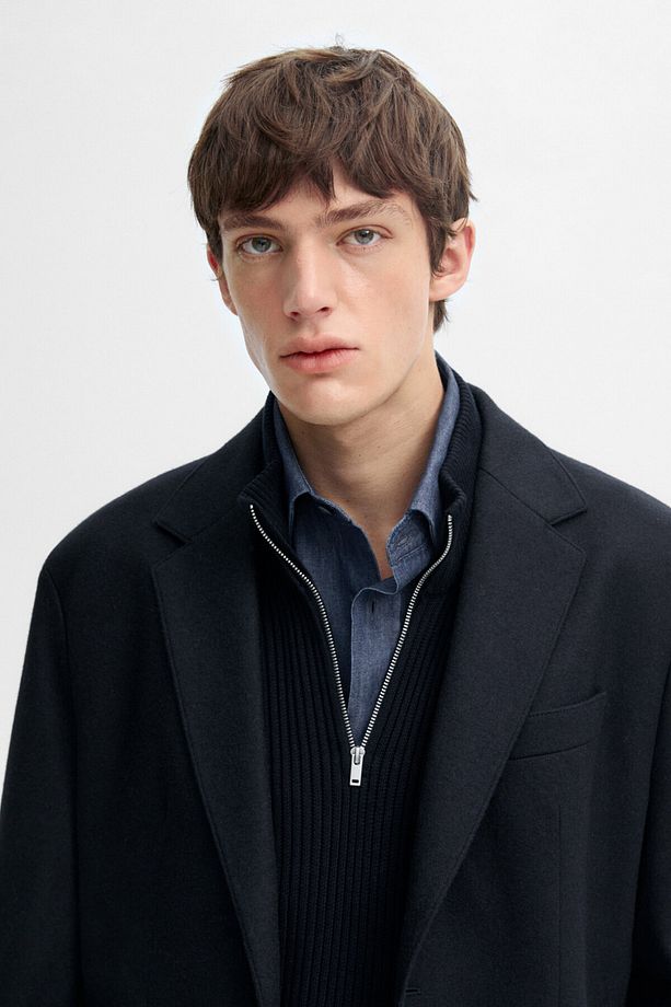 %100 yün dökümlü blazer - 4