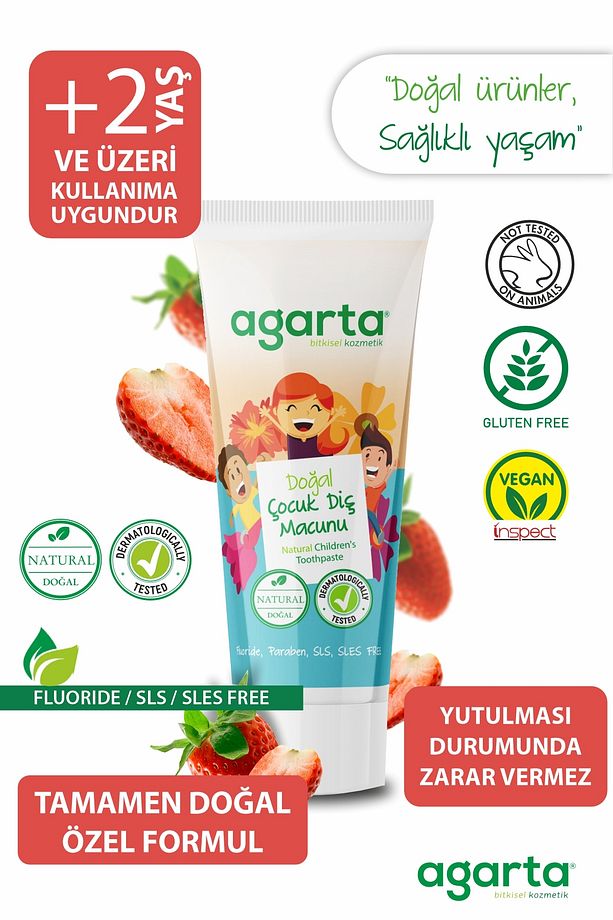 Doğal Çocuk Florürsüz Beyazlatıcı Diş Macunu 75 ml - 4
