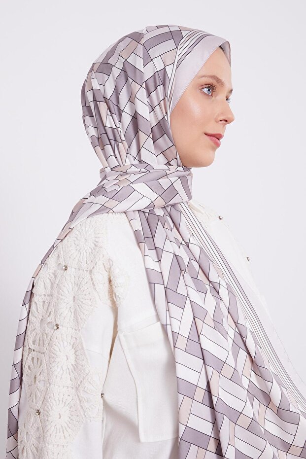 Mink Cube Pattern Angel Shawl - 1