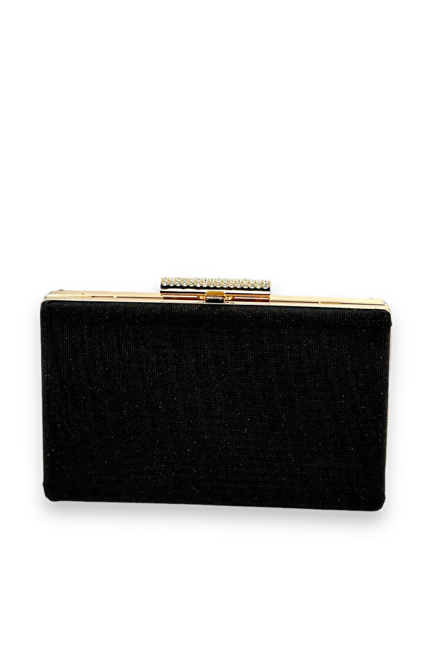 Black Color Laser Patterned Non-Spill Glitter Evening Dress Bag Evening Bag Henna Wedding Engagement