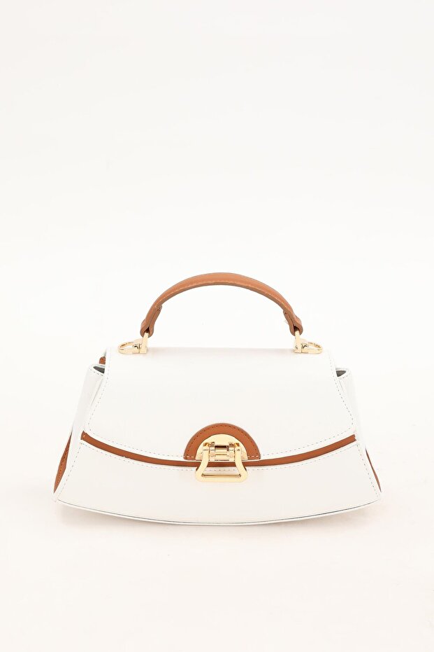 حقيبة يد بيضاوية باللون الأبيض - الجمل - 1