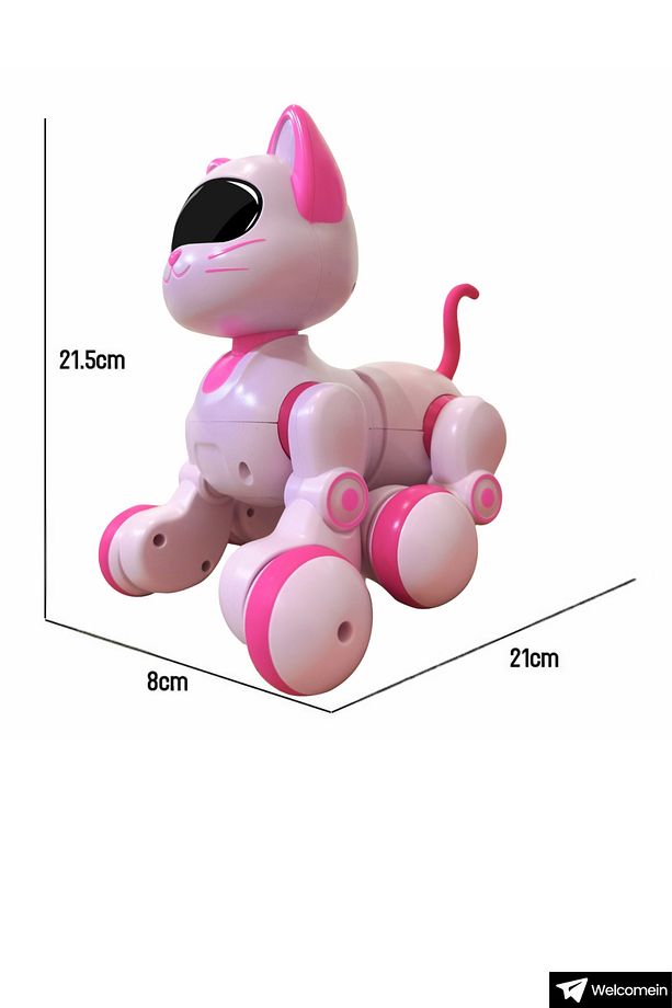 Oyuncak 30 Fonksiyonlu Uzaktan Kumandalı Şarjlı Sesli Işıklı Dokunma Algılama&Programlama Robot Kedi - 3
